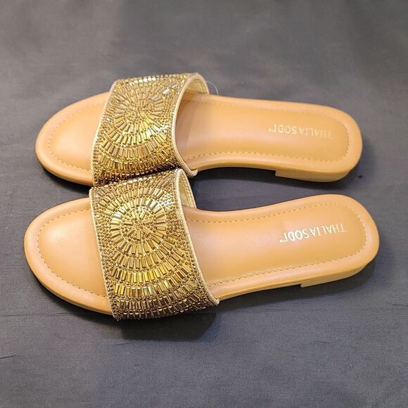 BRAND NEW THALIA SODI RHINESTONE EMBELLISHEDE WOMEN'S SLIDER - Picture 6 of 15